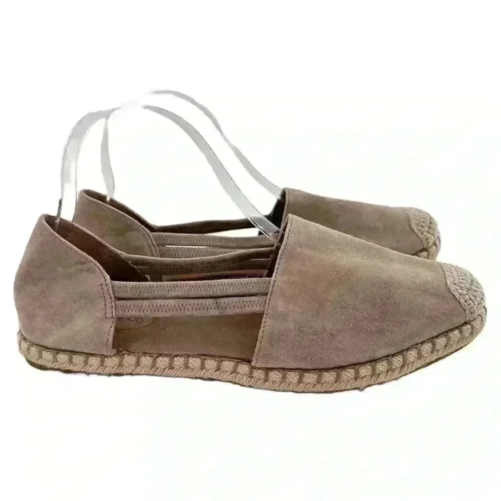 New Adam tucker flats Patton14 size 9 beige suede dorsay crocheted Espadrilles